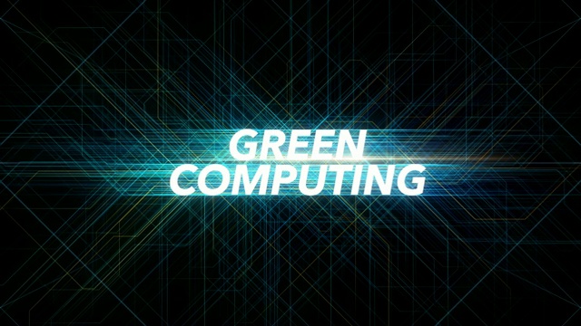 数字线路技术字-绿色计算视频下载