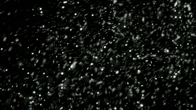 4K落雪黑色背景Alpha(可循环)视频素材
