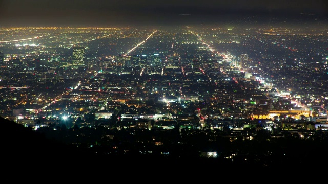 洛杉矶城市夜晚的街道视频素材