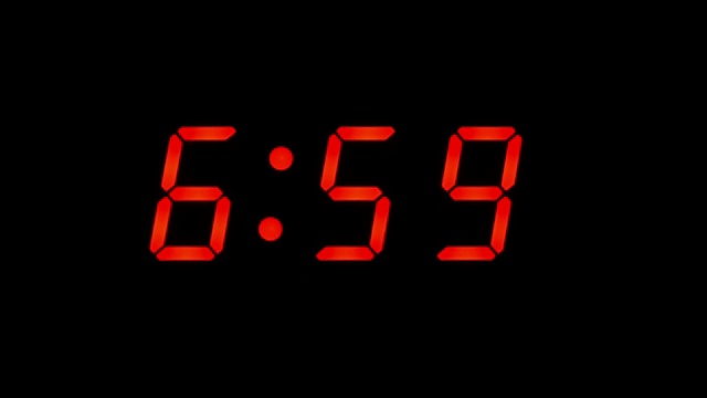 闹钟,数字7,数字化显示,就寝时间视频素材