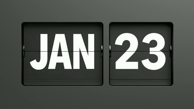 翻页日历从1月1日快速翻到12月31日视频素材