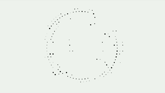 抽象的商业背景用圆形半色调设计的形式是一个开圈的黑点围绕圆圈。视频下载
