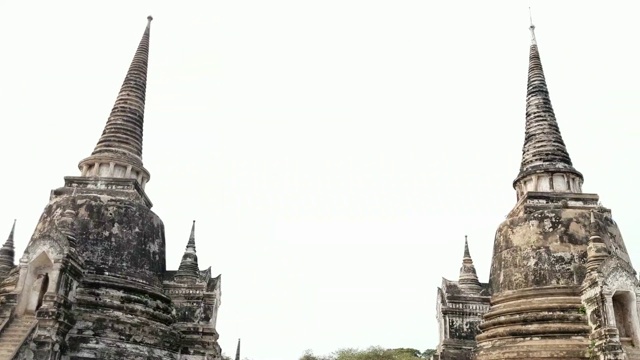 位于泰国大城府的佛寺世界遗产，建于泰国大城府早期视频素材