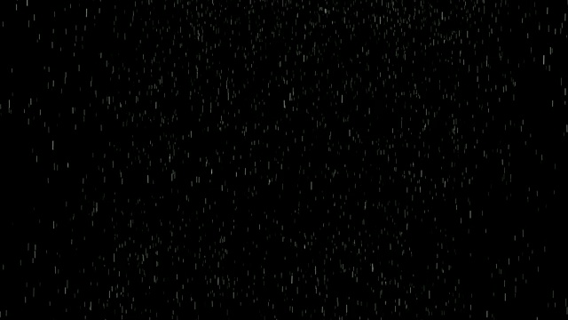 雨动画在黑色背景覆盖阿尔法通道视频素材