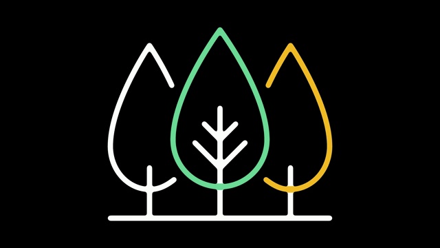 植树线图标动画与阿尔法视频下载