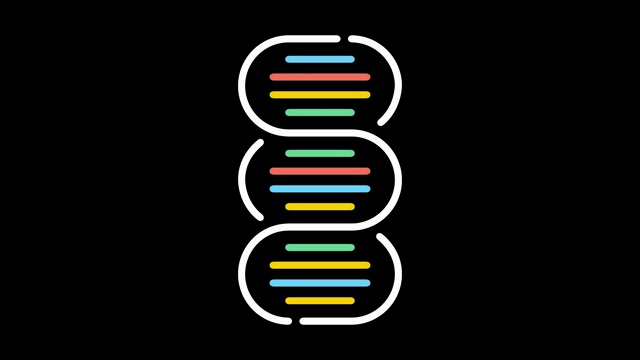 DNA亲子鉴定线图标动画与阿尔法视频下载