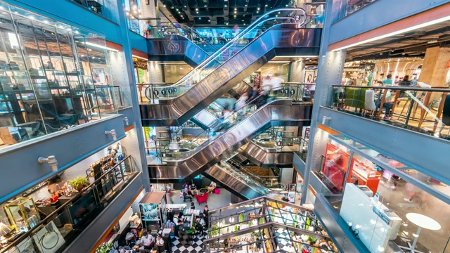 购物中心自动扶梯的时间间隔视频下载
