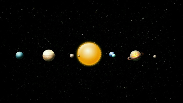 太阳系中的行星视频素材