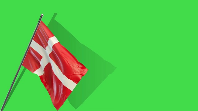 丹麦国旗上升视频下载