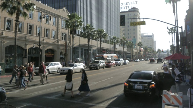 好莱坞大道，好莱坞，洛杉矶，加利福尼亚，美国，北美视频素材