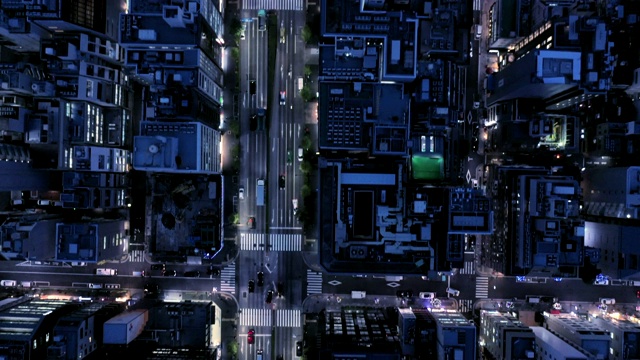城市街道鸟瞰图视频素材