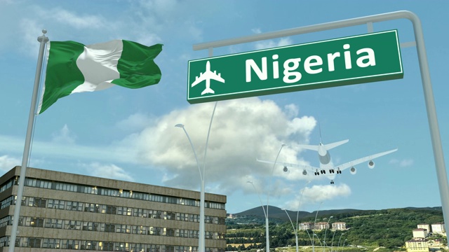 尼日利亚，飞机接近着陆视频下载