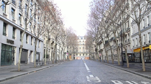 巴黎的街道，没有汽车视频下载