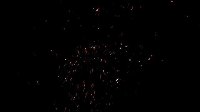飞扬的篝火余烬在冬天的夜空中闪耀视频下载