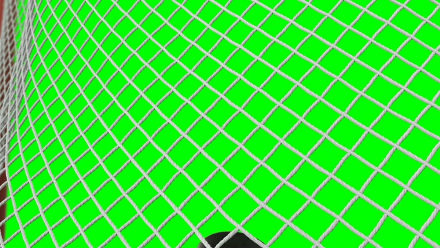 近距离目标的时刻。冰球飞进栅格在黑色背景和绿色屏幕的慢动作。美丽的3d动画与阿尔法Matte。体育的概念。视频素材