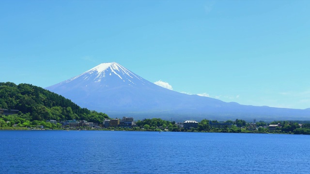 川口湖富士山的时间流逝视频下载
