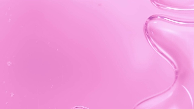 宏观粉红色液体气泡缓慢运动在高速视频下载