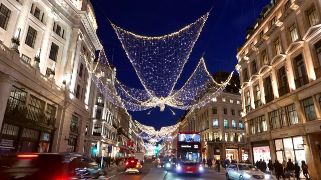伦敦摄政街的圣诞节视频下载