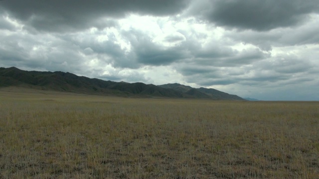 草原和天山山脉视频素材