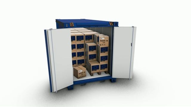 集装箱和箱体均为欧盟制造视频下载