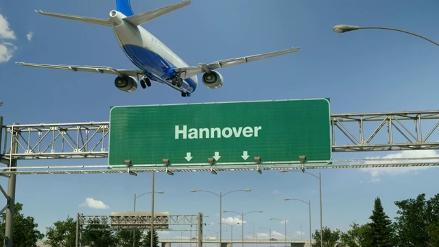 飞机着陆德国汉诺威视频下载