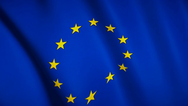 欧洲国旗的无缝循环镜头视频素材