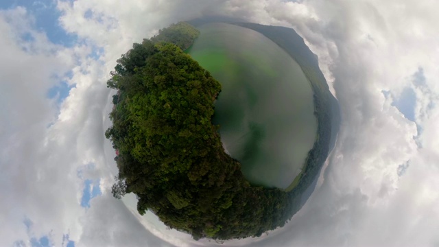 印尼巴厘岛山上的湖泊，vr360视频下载