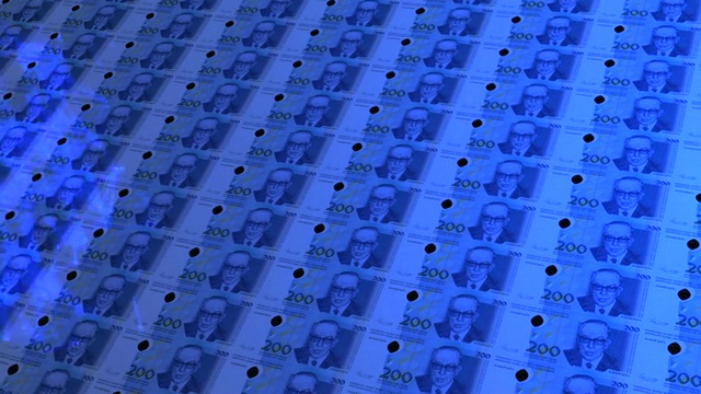 波斯尼亚可兑换马卡纸币视频素材