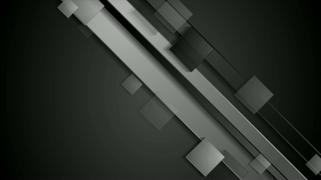 黑色灰色抽象几何运动背景与方块视频素材
