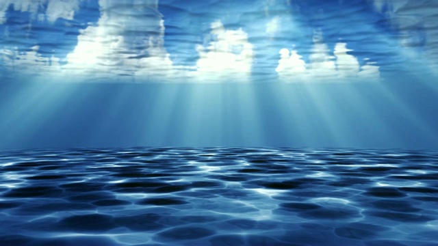 用三维软件生成海洋中的水下射线视频素材