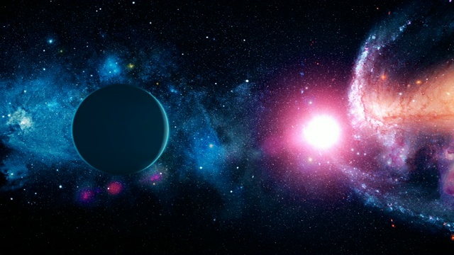 现实美丽的行星天王星从深空视频下载