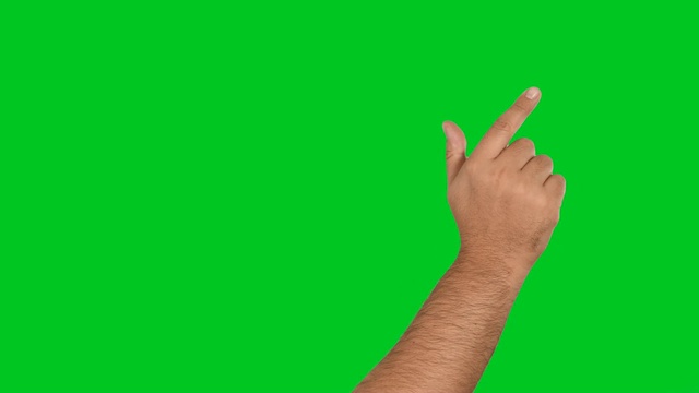 4K手动触摸屏手势在绿色屏幕上视频素材