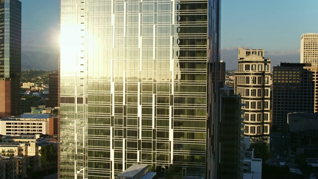 南方公园酒店，洛杉矶市中心-空中视频素材