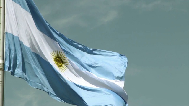 阿根廷国旗。视频下载