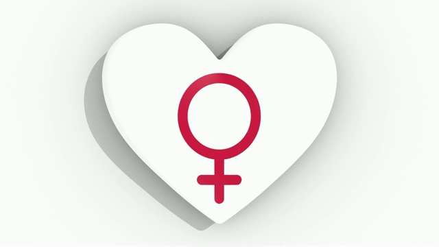 心脏有一个女性的象征脉搏，循环视频下载