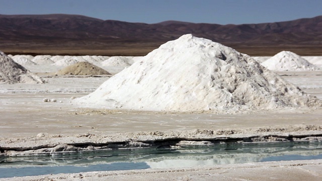 阿根廷的盐滩。视频素材