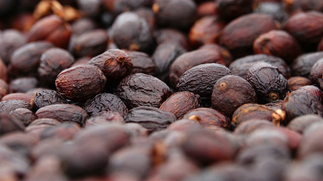 天然脱水发酵咖啡豆视频素材