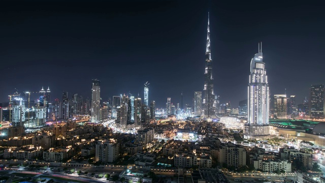 迪拜城市夜景视频素材