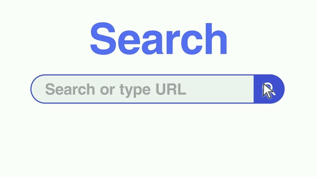 带有搜索框的浏览器或网页用于互联网搜索视频下载