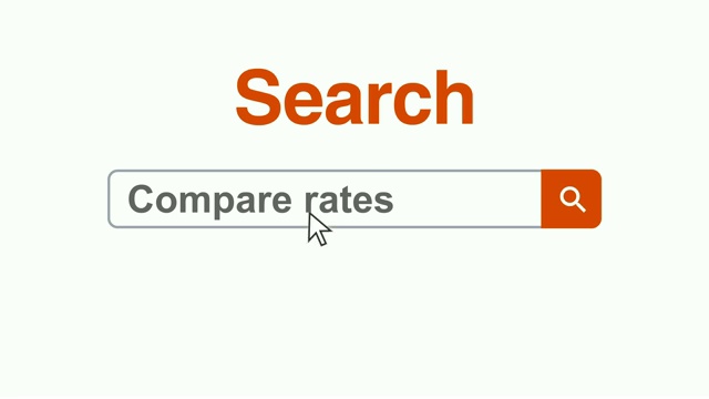 网页浏览器或网页与搜索框输入比较费率的互联网搜索视频下载