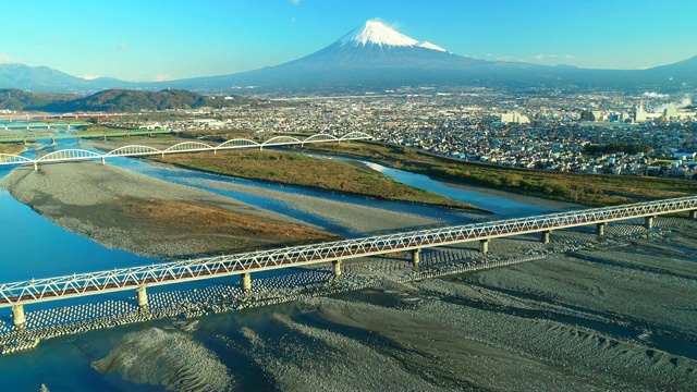 富士山和天上的富士河视频下载