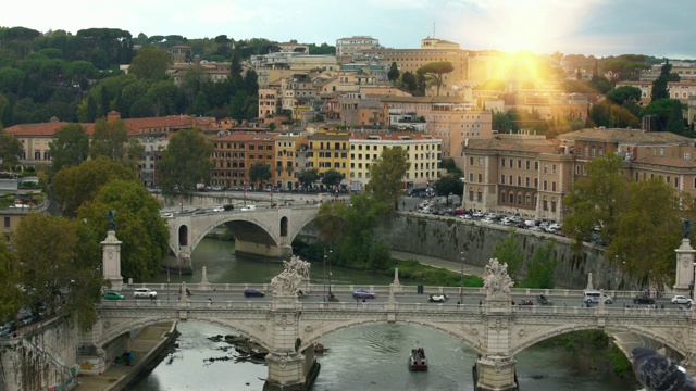 阳光下的罗马，时光流逝视频素材