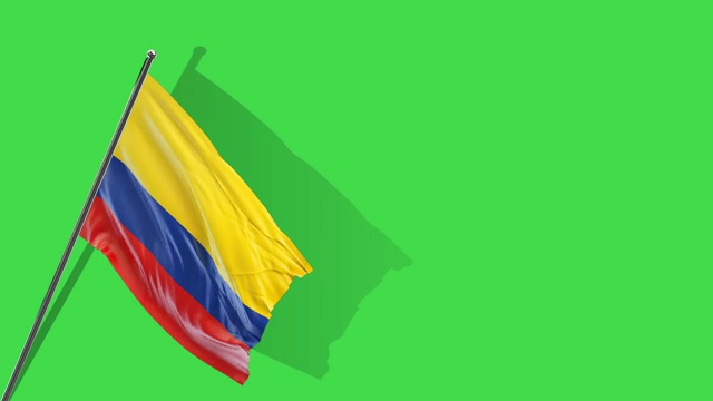 哥伦比亚国旗上升视频下载