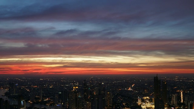 泰国曼谷城市景观天际线视频素材