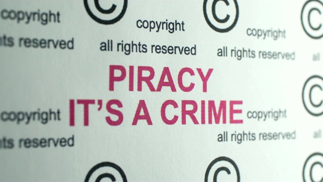 盗版是犯罪版权的象征视频下载