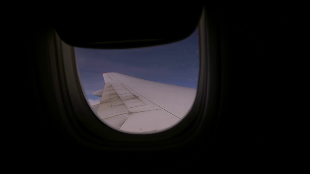 窗户,飞,机翼,日落视频素材