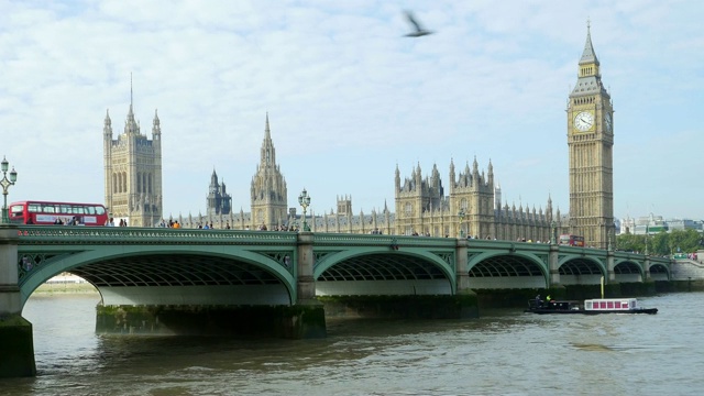 伦敦威斯敏斯特桥和国会大厦视频素材