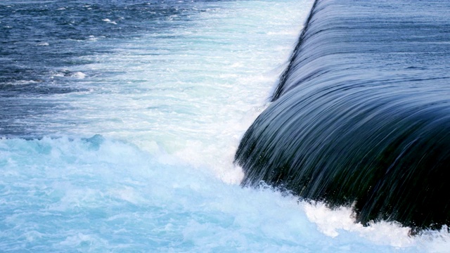 尼亚加拉大瀑布生产清洁的自然可再生的水电能源视频下载