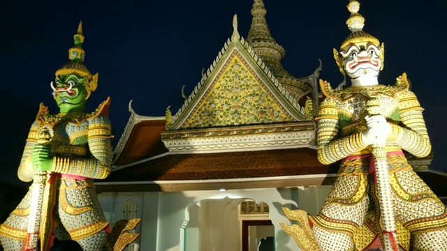 泰国黎明神殿的恶魔守护者视频下载