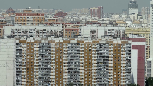 在人口密集的城市里的公寓。莫斯科,俄罗斯视频下载